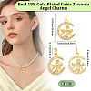 8Pcs Brass Micro Pave Cubic Zirconia Pendants KK-BBC0020-24-2