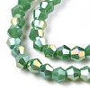 Opaque Solid Color Electroplate Glass Beads Strands LS-EGLA-A039-P2mm-B08-2