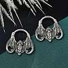 Bat 316 Surgical Stainless Steel Hoop Earrings X-EJEW-G416-31AS-2