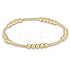 Bohemia Brass Round Beaded Stretch Bracelets TK0566-39-1