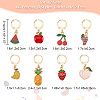 Alloy Enamel Fruit Charms Locking Stitch Markers AJEW-PH01458-2
