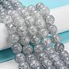 Spray Painted Crackle Glass Beads Strands DGLA-C002-10mm-02-2