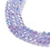 Electroplate Glass Beads Strands GLAA-Q105-04-4