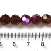 Electroplate Transparent Glass Beads Strands EGLA-A035-T8mm-L02-4