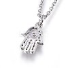304 Stainless Steel Pendant Necklaces NJEW-L146-08-3