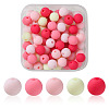 70Pcs Rubberized Style Acrylic Beads MACR-FS0001-71B-1