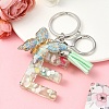 Resin & Acrylic & Faux Suede Tassel Keychain KEYC-YW00126-05-1