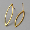 Golden Brass Hollow Geometry Stud Earrings EJEW-WH0012-127F-2