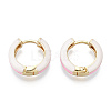 Brass Huggie Hoop Earrings EJEW-S209-07-4