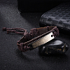 Unisex Trendy Leather Cord Bracelets BJEW-BB15547-A-2
