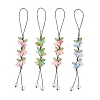 4Pcs 4 Colors Handmade Lampwork Hanging Ornaments HJEW-TA00384-2