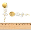 Natural Nucleated Baroque Keshi Pearl Stud Earrings EJEW-JE07152-5