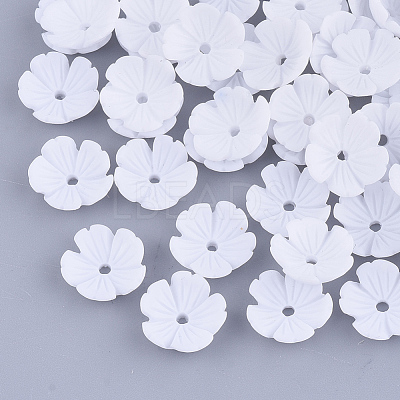 Opaque Resin Bead Caps X-RESI-T040-031C-1