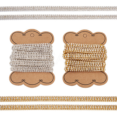 4 Yards 2 Colors Rhinestone Cup Chains FIND-CD0001-17-1