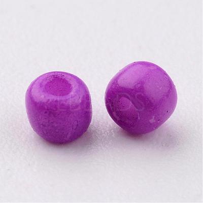 12/0 1.5~2mm Baking Paint Glass Seed Beads Loose Spacer Beads X-SEED-S001-K11-1