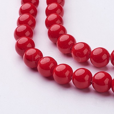 Natural Mashan Jade Round Beads Strands G-D263-8mm-XS31-1