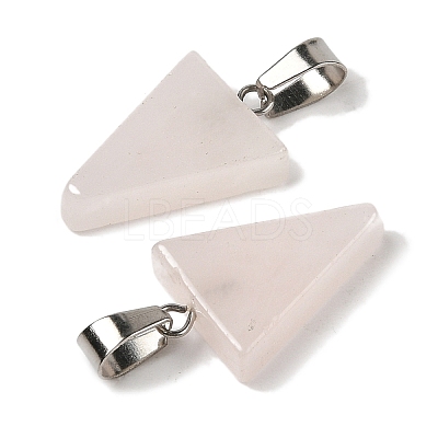 Natural Rose Quartz Pendants G-B127-04P-13-1