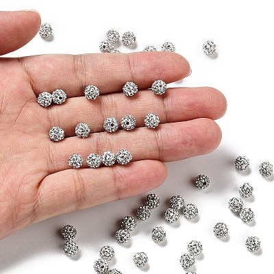 Polymer Clay Rhinestone Beads RB-C1438-10mm-A01-1