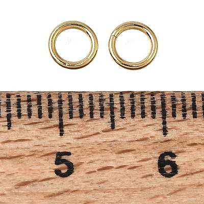 Brass Closed Jump Rings KK-CBA1A60-06D-G-1