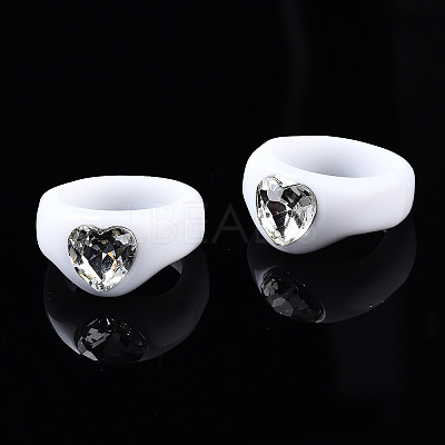 Opaque Acrylic Finger Rings RJEW-Q162-001F-1