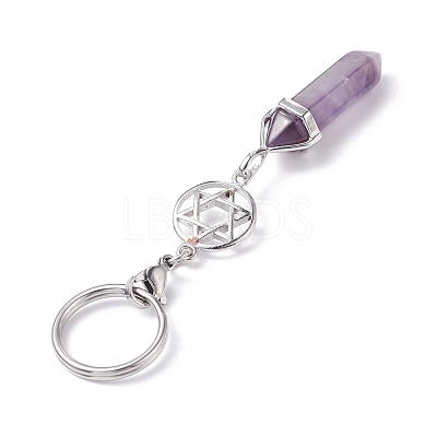 Natural Amethyst Keychain KEYC-JKC00290-1