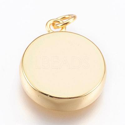 Brass Pendant Cabochon Settings KK-P146-06G-1