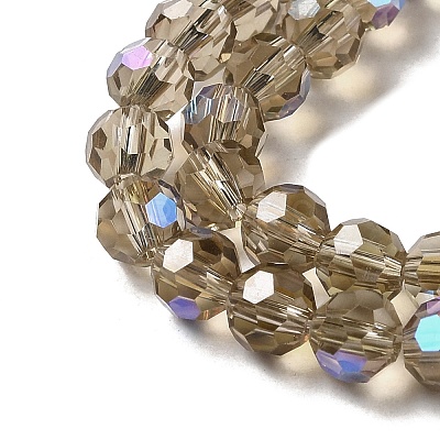 Electroplate Transparent Glass Beads Strands EGLA-A035-T6mm-L16-1