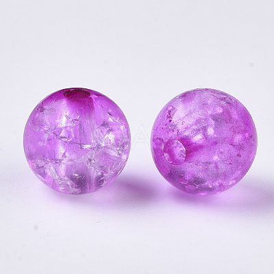 Transparent Crackle Acrylic Beads CACR-N002-05-1