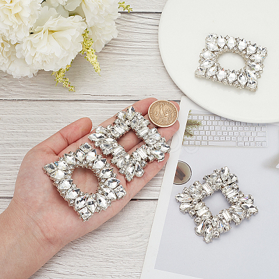 4Pcs 2 Style Alloy Crystal Rhinestone Shoe Decorations FIND-WR0011-29A-1