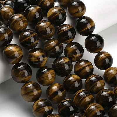 Natural Tiger Eye Beads Strands G-H329-C07-16mm-1