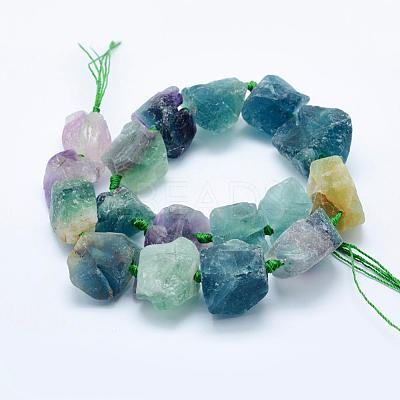 Natural Fluorite Beads Strands G-K203-64-1
