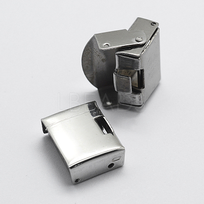 Tarnish Resistant 201 Stainless Steel Watch Band Clasps STAS-K173-01D-1