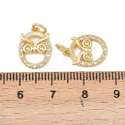Brass Micro Pave Cubic Zirconia Pendants KK-G544-14G-1
