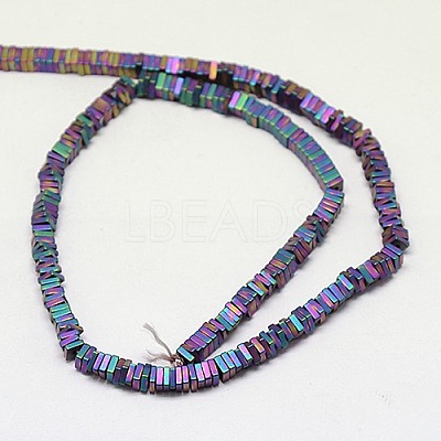 Electroplate Non-magnetic Synthetic Hematite Heishi Beads Strands G-J171B-4x4mm-M-1