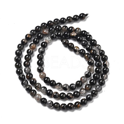 Natural Black Tourmaline Beads Strands LS-G-Q031-A01-4mm-1