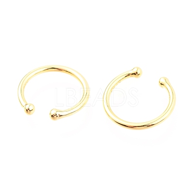 925 Sterling Silver Cuff Earrings EJEW-H124-06G-1