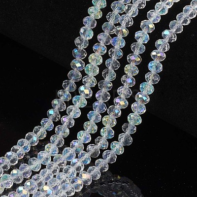 Electroplate Glass Beads Strands EGLA-A034-T6mm-L19-1