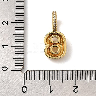 Brass Micro Pave Cubic Zirconia Pendants KK-K345-13B-G-1