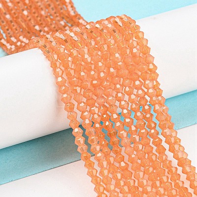 Baking Paint Transparent Glass Beads Strands DGLA-F029-J2mm-03-1