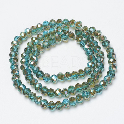 Electroplate Glass Beads Strands EGLA-A034-T6mm-J06-1