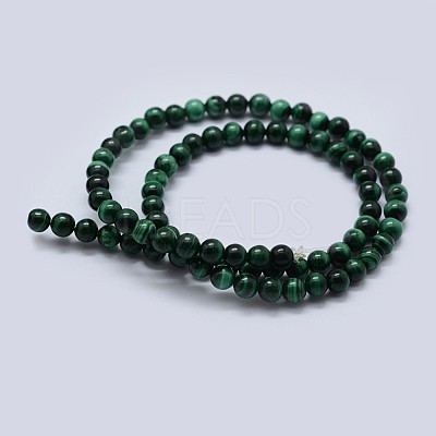 Natural Malachite Beads Strands G-F571-27AB2-4mm-1