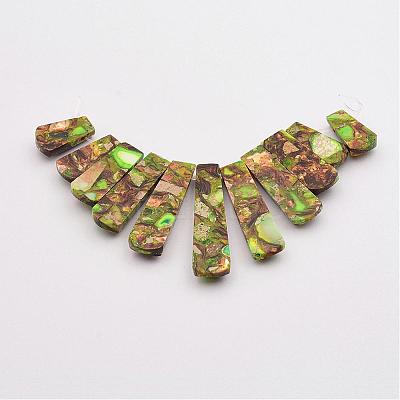 Assembled Bronzite and Imperial Jasper Beads Strands G-P298-B01-1