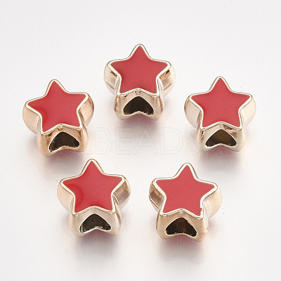 UV Plating Acrylic European Beads X-OACR-T005-91KC-07-1