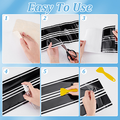 Paper Car Hood Cover Sticker DIY-WH0019-78-1