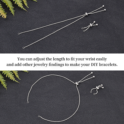 12Pcs 2 Style Adjustable 304 Stainless Steel Bracelet Making MAK-UN0001-22-1