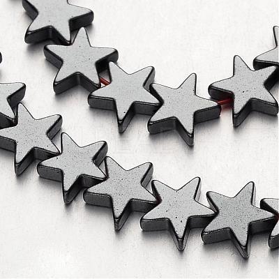 Non-magnetic Synthetic Hematite Bead Strands G-F300-24C-09-1