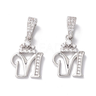 Eco-Friendly Brass Micro Pave Cubic Zirconia Pendants KK-K265-01P-M-1