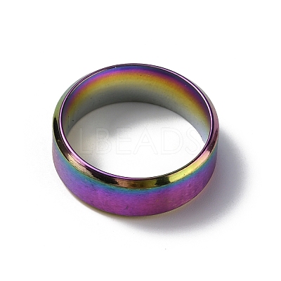 201 Stainless Steel Wide Band Finger Rings for Women Men RJEW-WH0009-13F-M-1