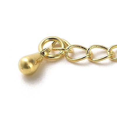 Rack Plating Brass Curb Chain Extender KK-Q807-11G-1