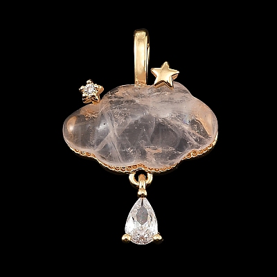 Natural Rose Quartz Carved Pendants GG-CBA5963-03G-1